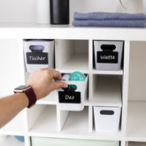 Ordnungsbox - 30x10x10cm - 2 Liter - mit Beschriftungsclip Ordnungskorb Schubladenorganizer Organizerbox Ordnungssystem